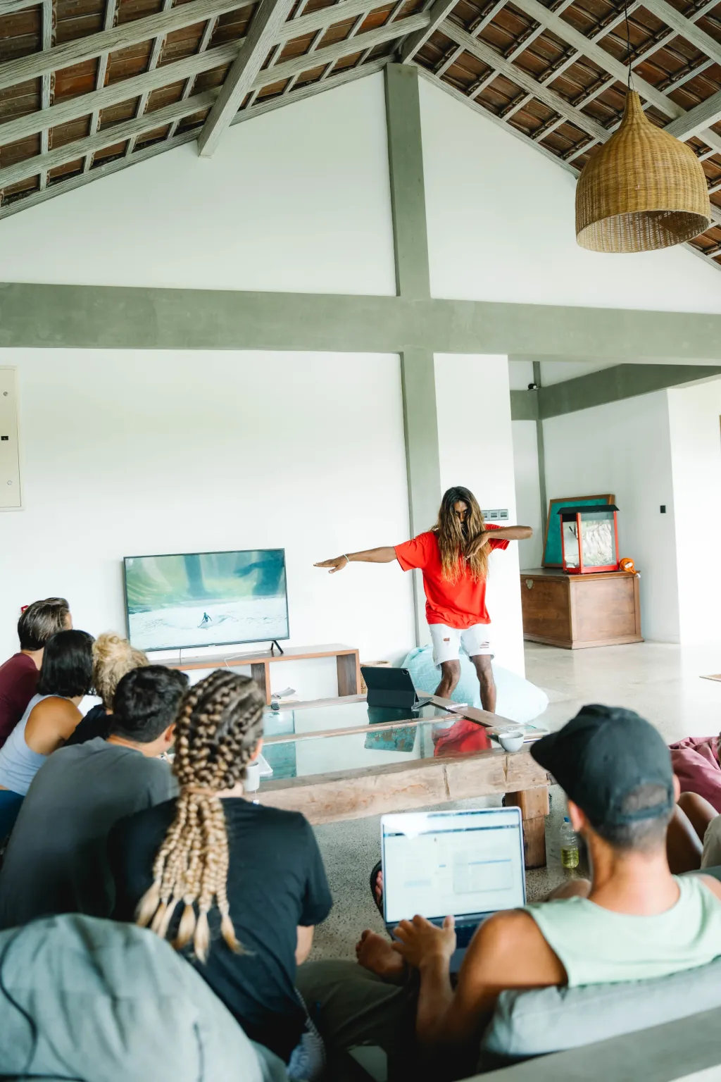 surf guide who is doing the video analysis at the Kima Surf Camp