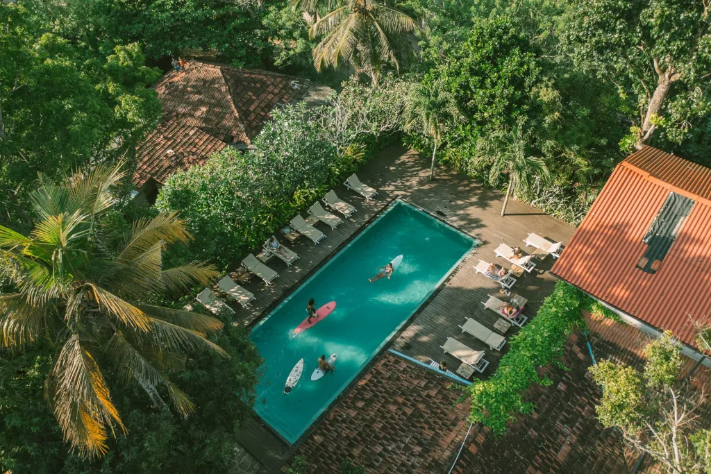 Kima Surf Weligama Camp from above
