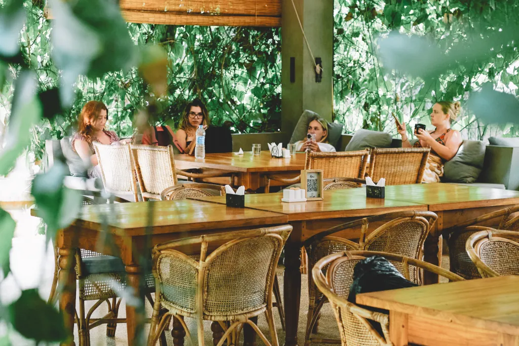 Communal area at our kima surf camp in Hiriketiya