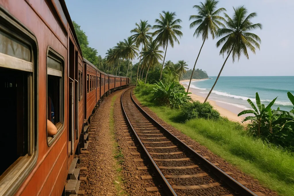Local Train to Weligama in Sri Lanka