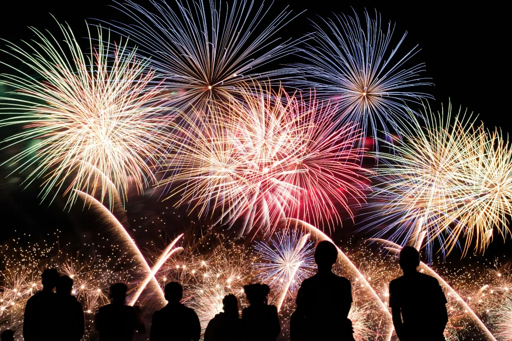Fire works during new years eve