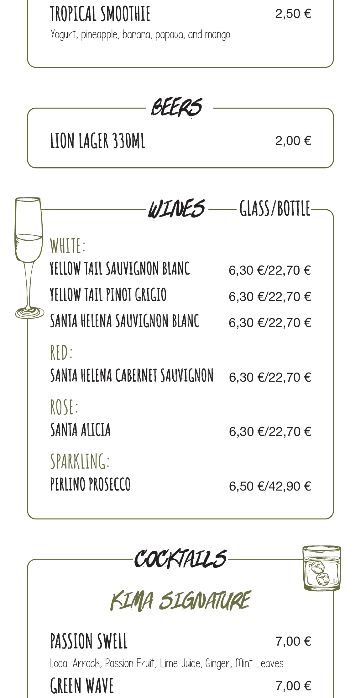 Kima Surf Hiriketiya menu – part 10 of 11