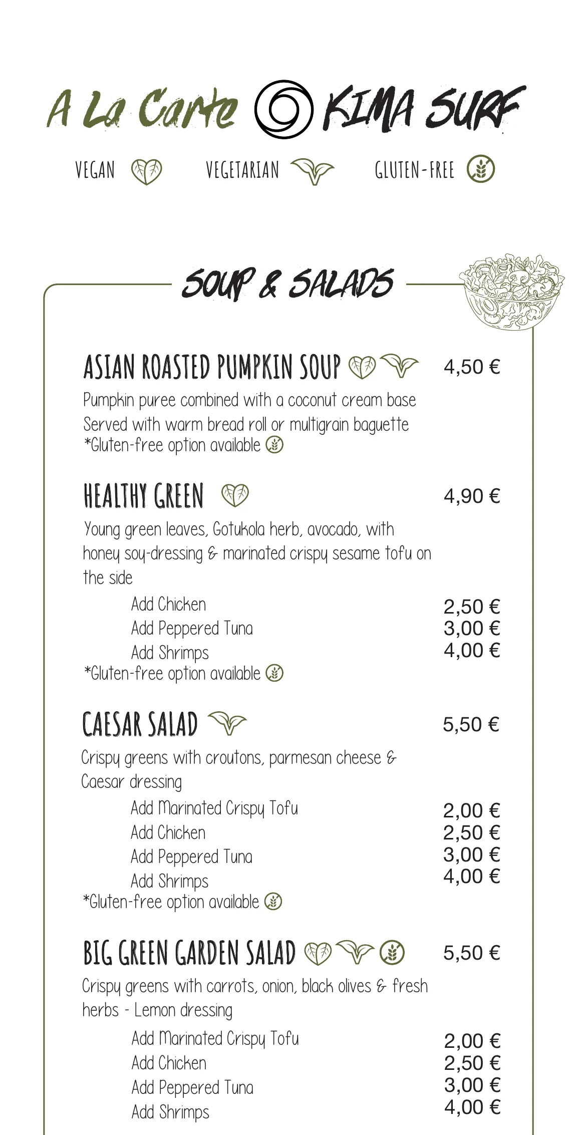 Kima Surf Weligama menu – part 1 of 11